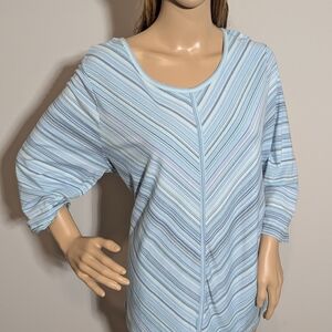 Women's Blue Striped Top